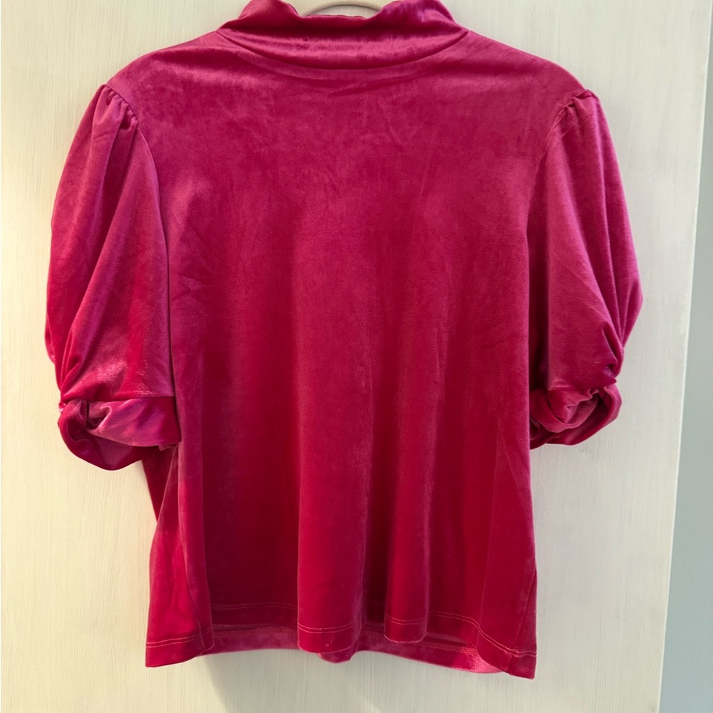 Sanctuary Velvet Fuchsia Blouse